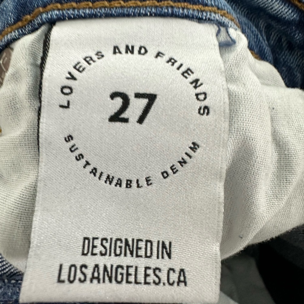 Lovers + Friends Ricky Low Rise Skinny Jeans Ripped In Marabella Size 27 - Picture 7 of 9